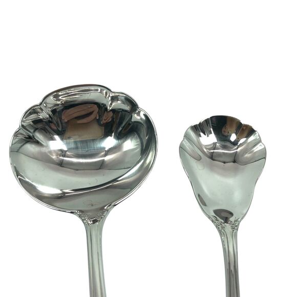 Oneida DOVER Heirloom Stainless Hostess Set of 3 Fork Gravy Ladle Sugar Spoon - Picture 2 of 7